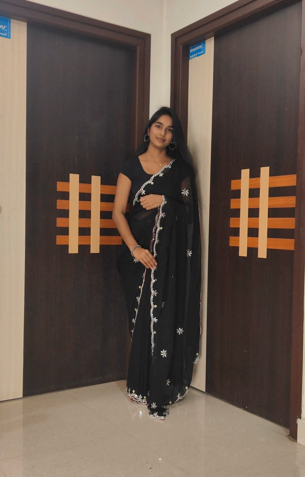 Mirror work sarees