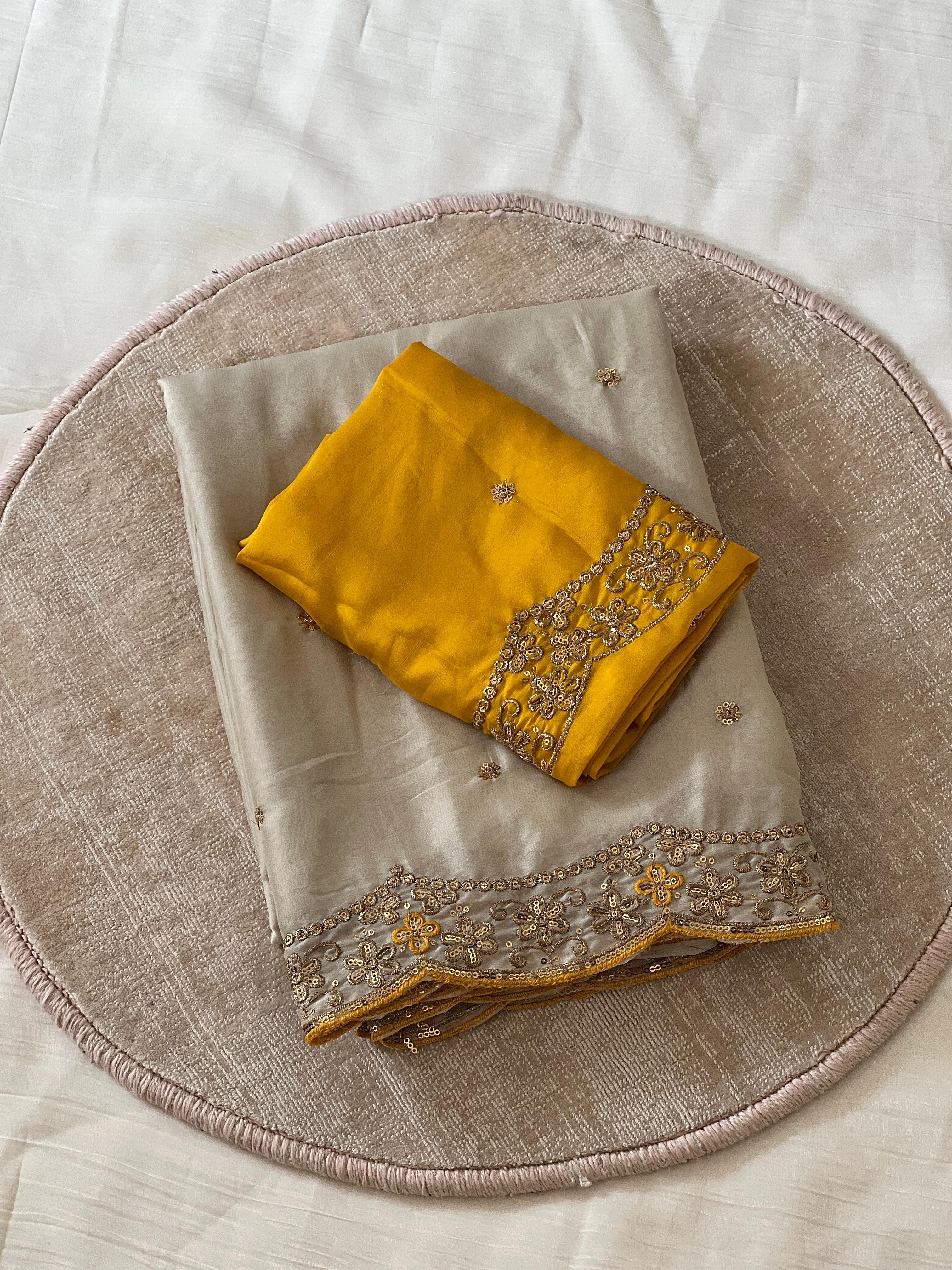 Embroidery saree